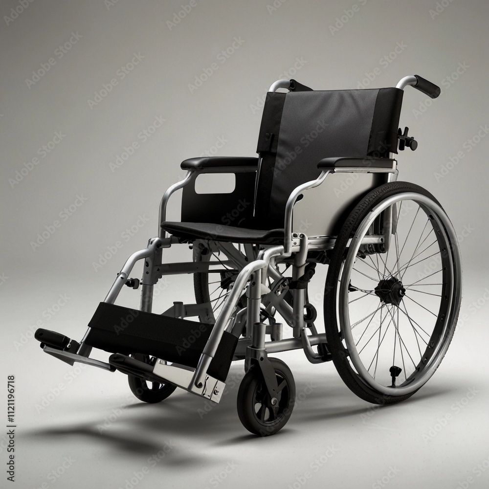 Fototapeta premium Healthcare Wheelchair on White Background with Clipping Path