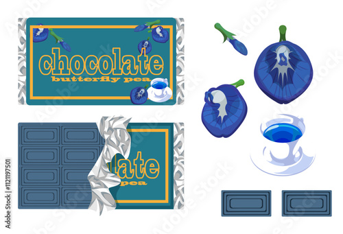 多種多様なフレーバーチョコのパッケージ
