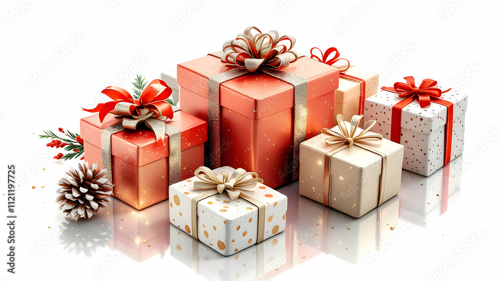 Fototapeta premium Beautiful Christmas gifts background