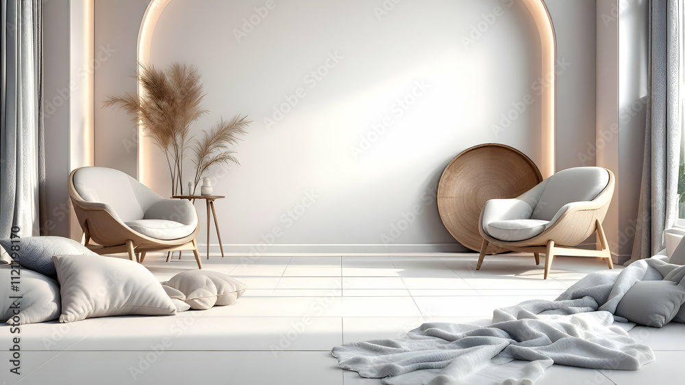 Obraz premium Modern living room detailed illustration