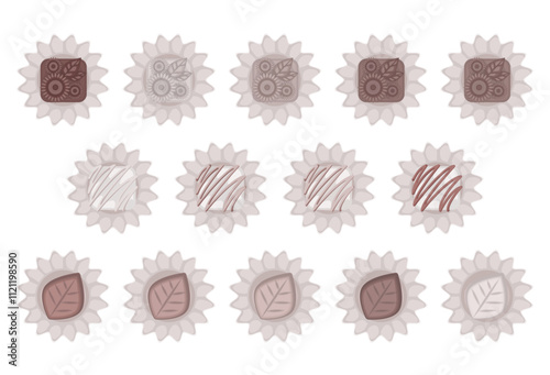 クラシカルな洋菓子セットの多彩なデザイン