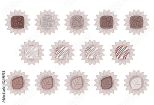 クラシカルな洋菓子セットの多彩なデザイン