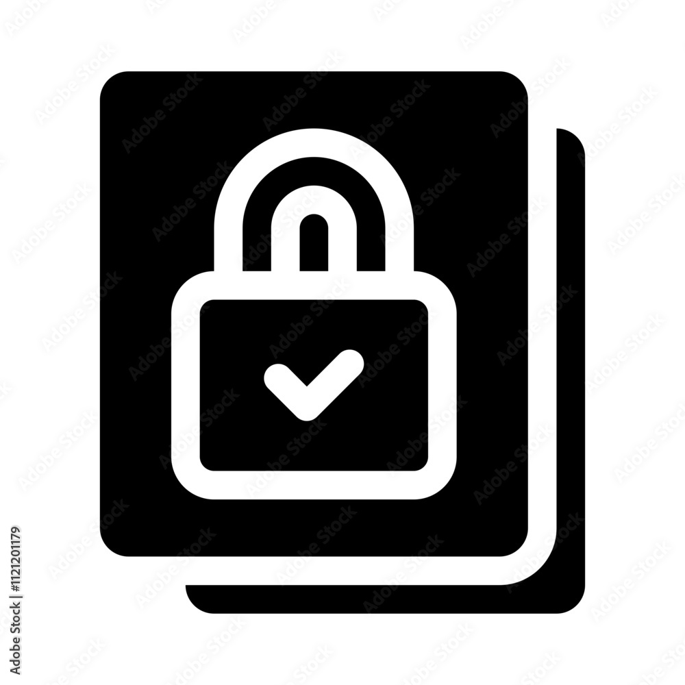 Secure Lock glyph icon