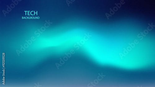 Abstract background. Green Blue Colour Gradient. Monitor display tech wallpaper. Glowing and reflect neon light. Future technology.