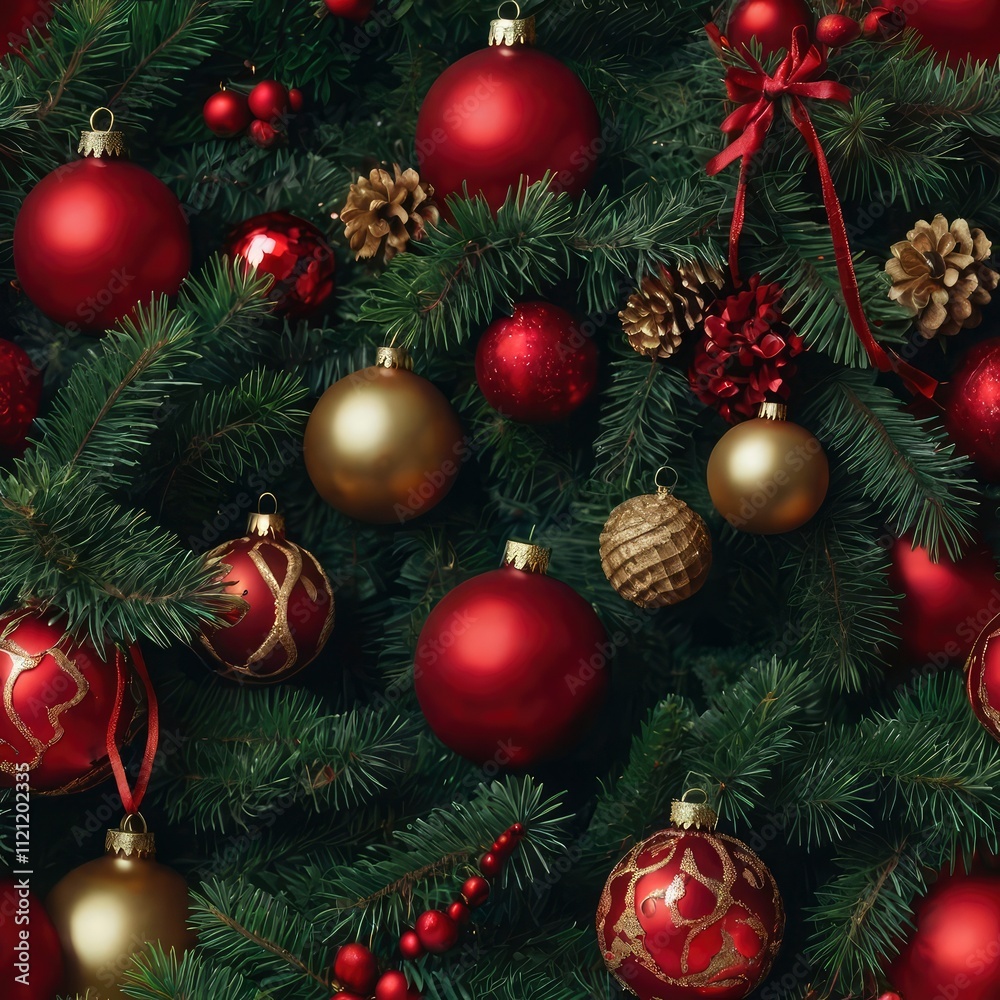 Fototapeta premium Christmas tree in the house