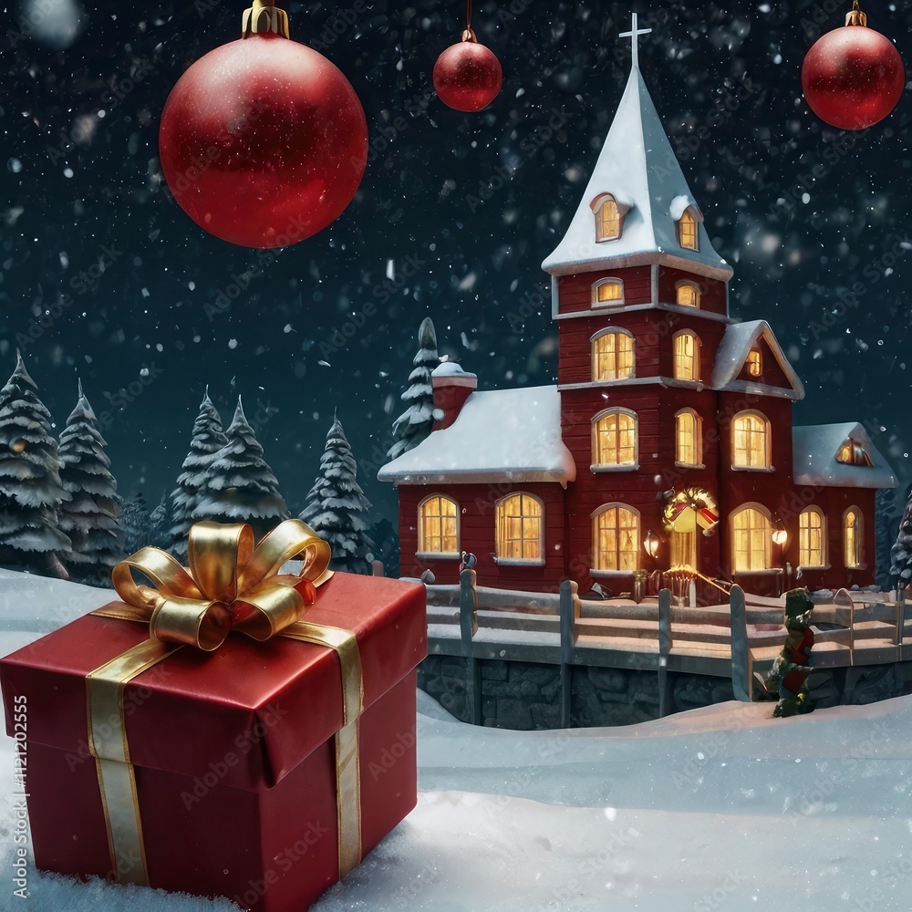 Obraz premium Christmas tree in the house