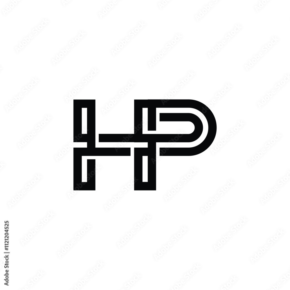 HP monogram logo design letter text name symbol monochrome logotype alphabet character simple logo HP monogram logo design letter text name symbol monochrome logotype alphabet character simple logo