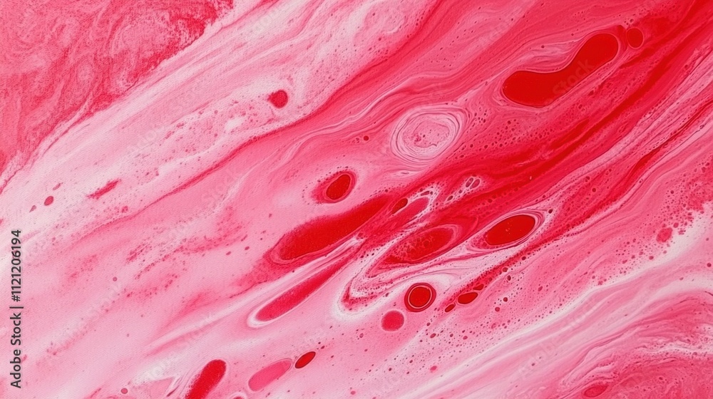 Abstract Fluid Art in Shades of Red and Pink with Dynamic Swirls Abstract Fluid Art in Shades of Red and Pink with Dynamic Swirls