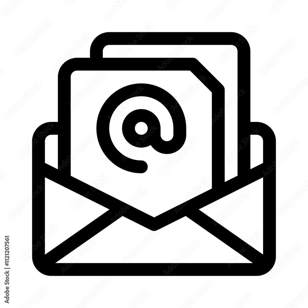 Business E mail line icon Business E mail line icon