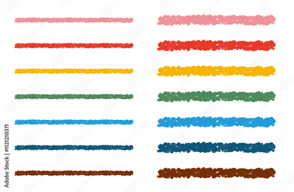 Crayon material and colorful line set Crayon material and colorful line set