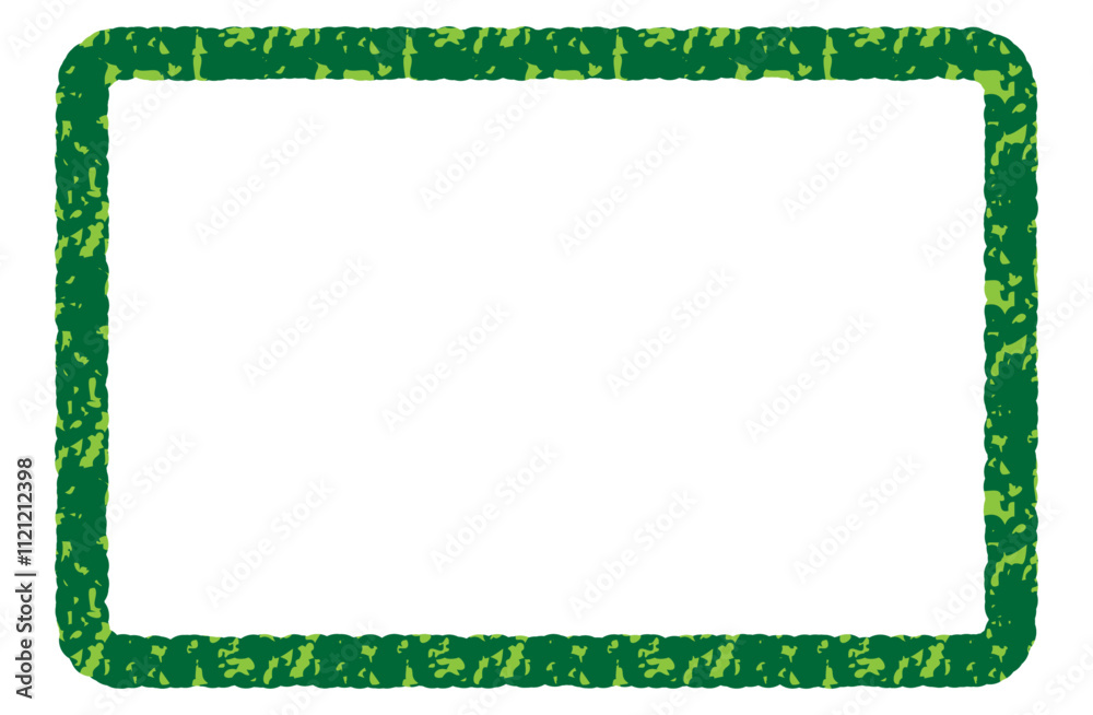 Square frame material with green pattern Square frame material with green pattern
