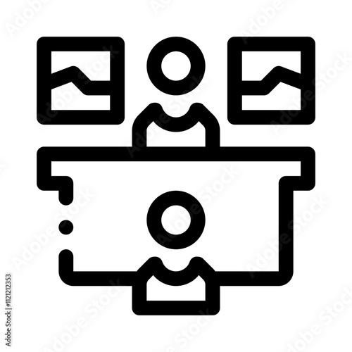 Job Interview line icon