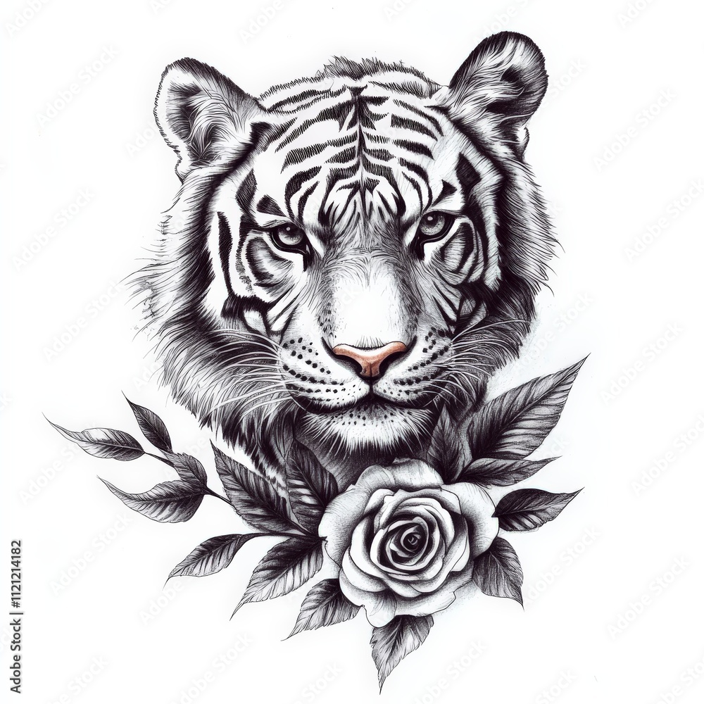 Obraz premium tiger, animal, wildlife, wild, nature, head, feline, mammal, predator, zoo, black, white, face, big, fur, wildcat, carnivore, bengal, stripes, siberian, eyes, striped, danger, portrait
