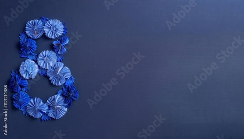 Elegant Blue Paper Flower 