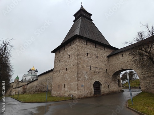 Ancient fortress in the city of Pskov