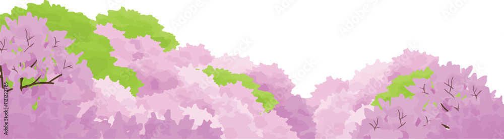 Obraz premium 山桜の水彩画 EPS