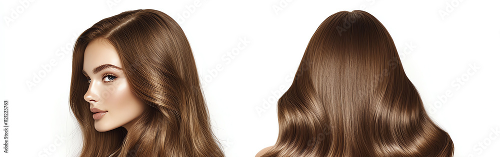 Naklejka premium long hair, AI generated