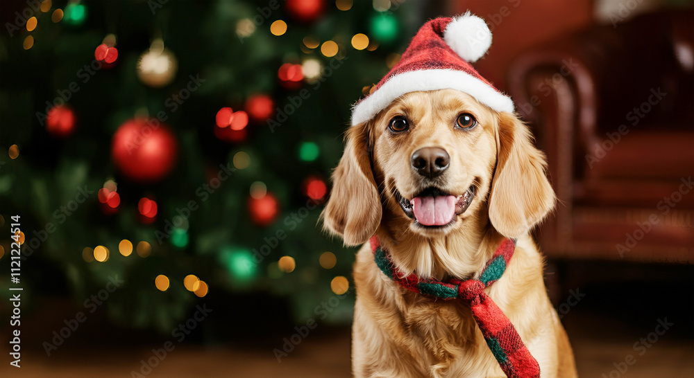 We are ready for Christmas holidays cute dog We are ready for Christmas holidays cute dog