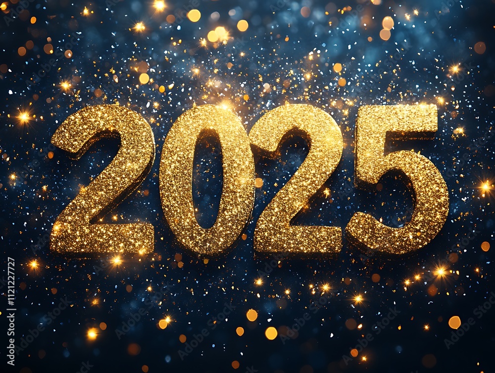 Happy New Year 2025 in Gold Numbers
Happy New Year 2025 in Gold Numbers