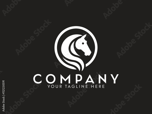 Minimal Horse Logo Design, Elegant Horse Logo Design, Horse Head Logo Icon Vector Illustration, Creative Horse Logo Template