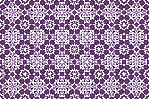 Purple and white zellige Moroccan pattern