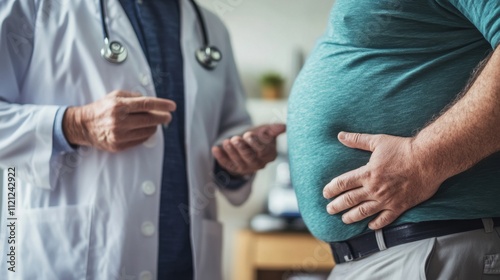 Doctor Examining Obese Patient - Health Consultation
