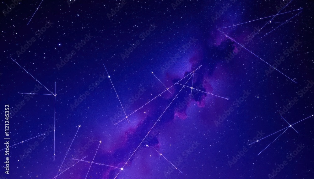 a close up of a purple and blue sky with stars
