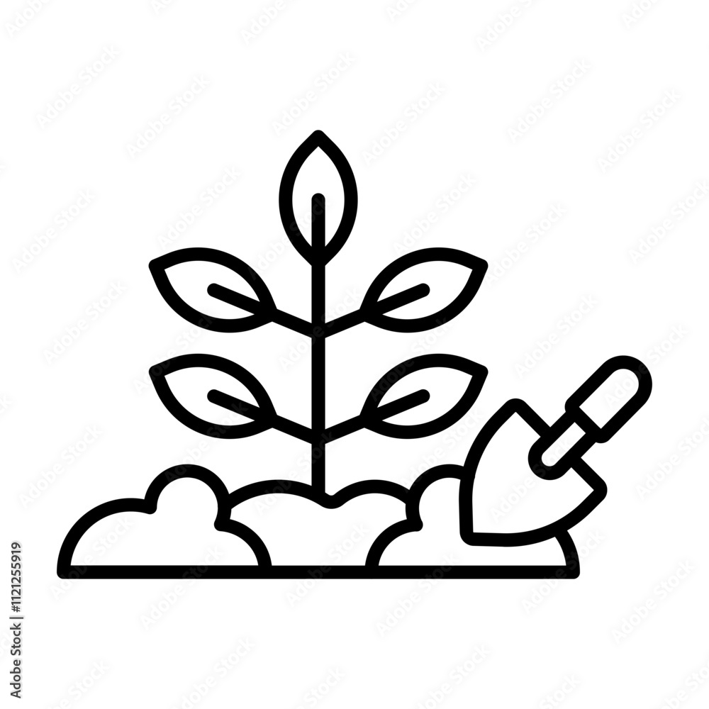 Fototapeta premium Planting Icon