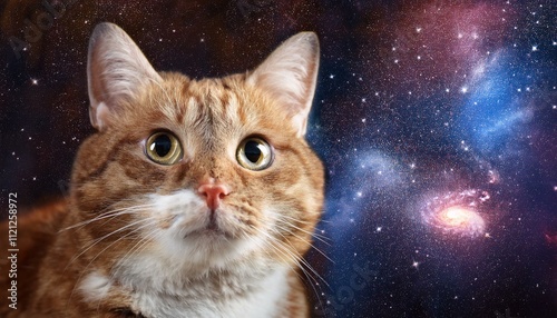 驚いている猫
