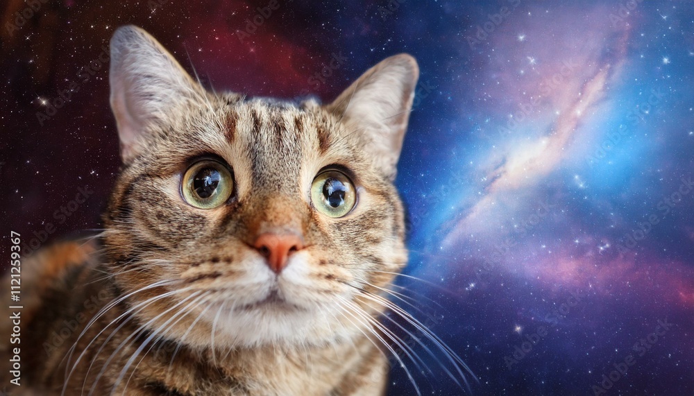 Obraz premium 驚いている猫