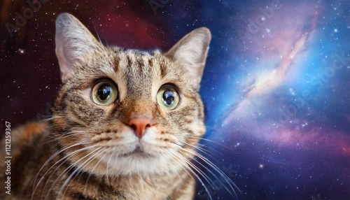 驚いている猫