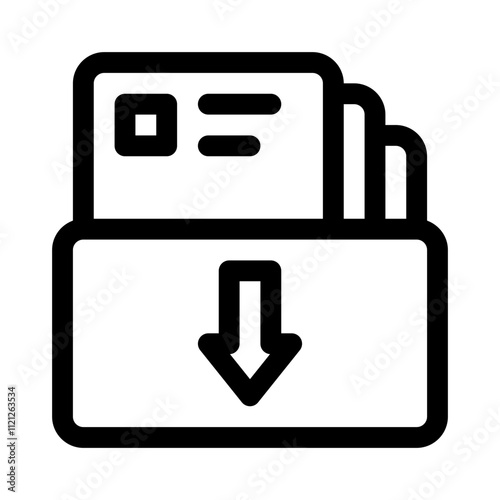 Archive Note line icon