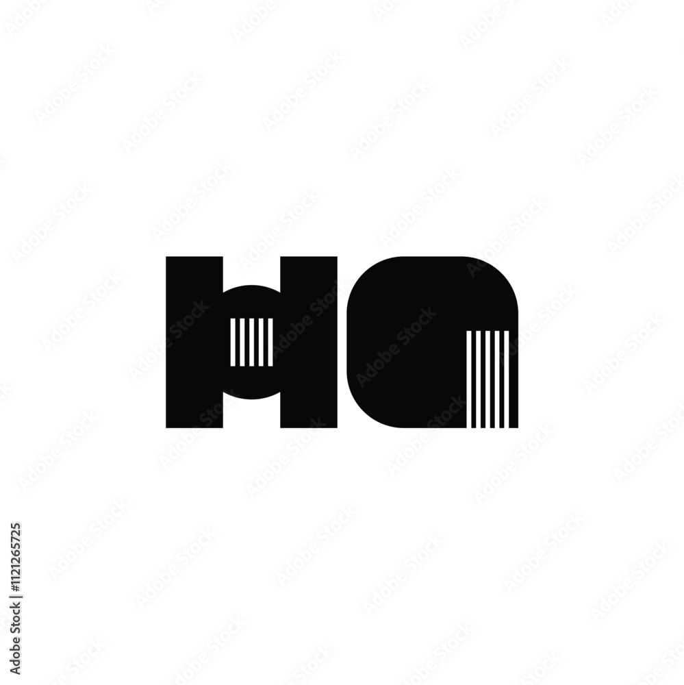 Obraz premium HQ monogram logo design letter text name symbol monochrome logotype alphabet character simple logo