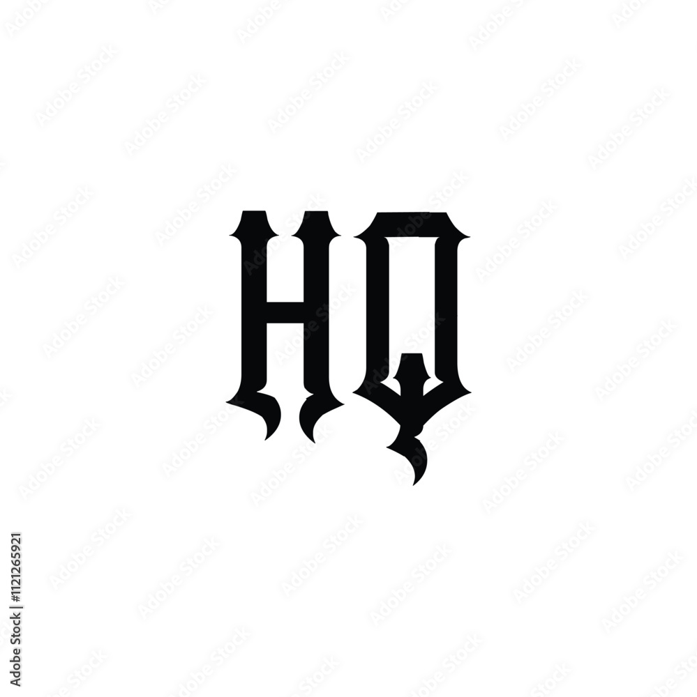 HQ monogram logo design letter text name symbol monochrome logotype alphabet character simple logo HQ monogram logo design letter text name symbol monochrome logotype alphabet character simple logo