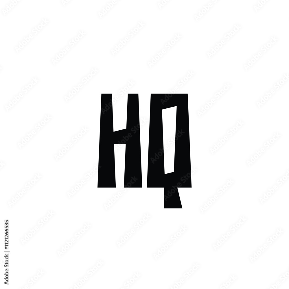 HQ monogram logo design letter text name symbol monochrome logotype alphabet character simple logo HQ monogram logo design letter text name symbol monochrome logotype alphabet character simple logo