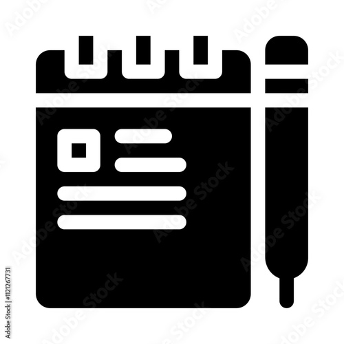 Notepad glyph icon