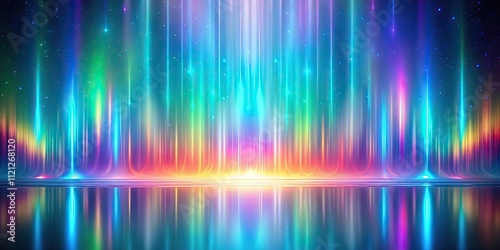 Iridescent holographic abstract aurora light neon colors background, holographic, iridescent, abstract, aurora, light