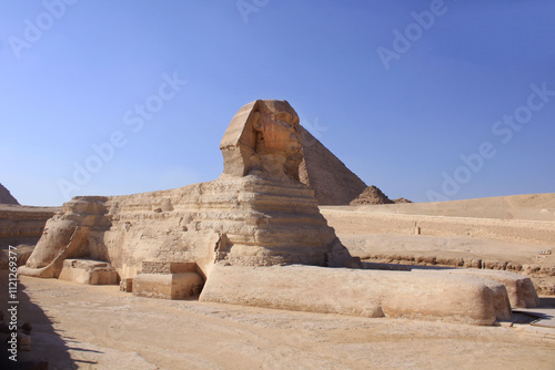 sphinx and pyramid