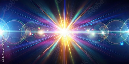 Bright optical lens flares on shiny lights, optic, lens flare, shiny, lights, bright, abstract, background, visual