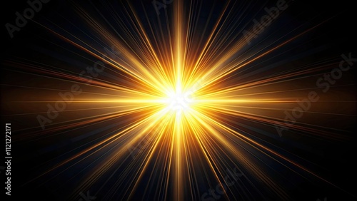 Elegant sunburst and flare light transition effect on black background, sunburst, overlay