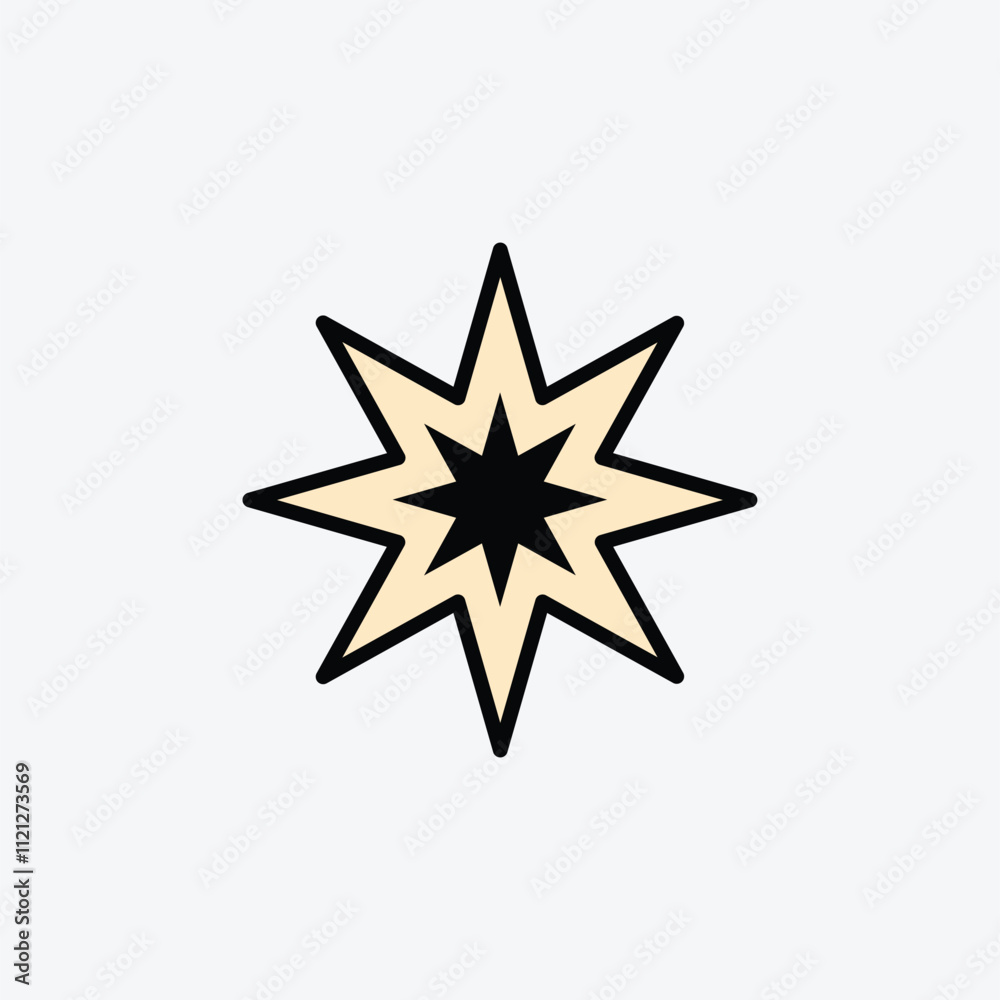Obraz premium christmas north star icon