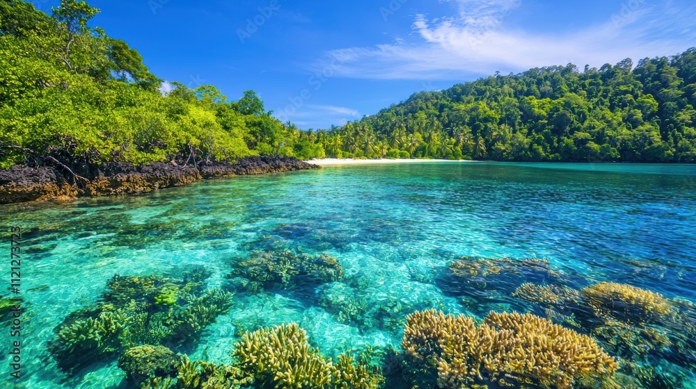 Exploring coral reefs at a stunning tropical beach nature photography scenic viewpoint paradise Exploring coral reefs at a stunning tropical beach nature photography scenic viewpoint paradise