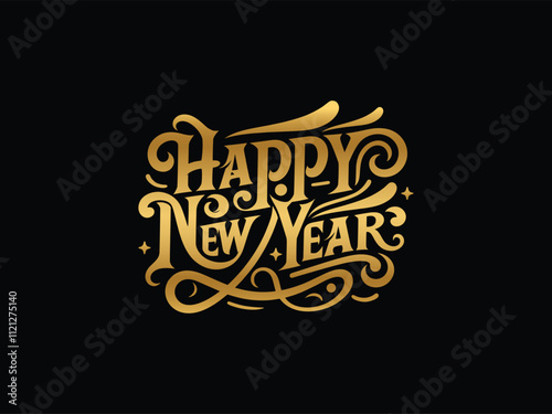  Creative New Year logo, New year artwork, New year graphic templte  photo