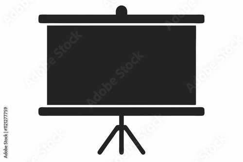 Presentation Board vector silhouette black design white background