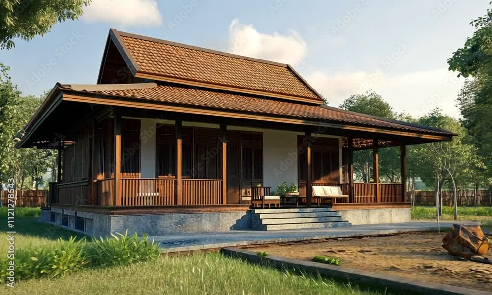 wooden house in the garden wooden house in the garden