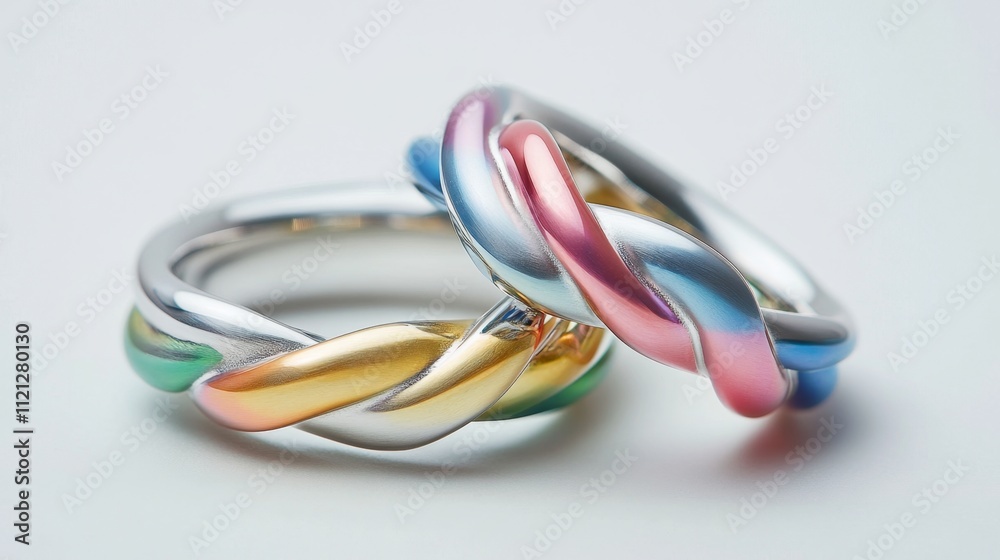 Multi-Colored Twisted Rings - Exquisite Jewelry Multi-Colored Twisted Rings - Exquisite Jewelry