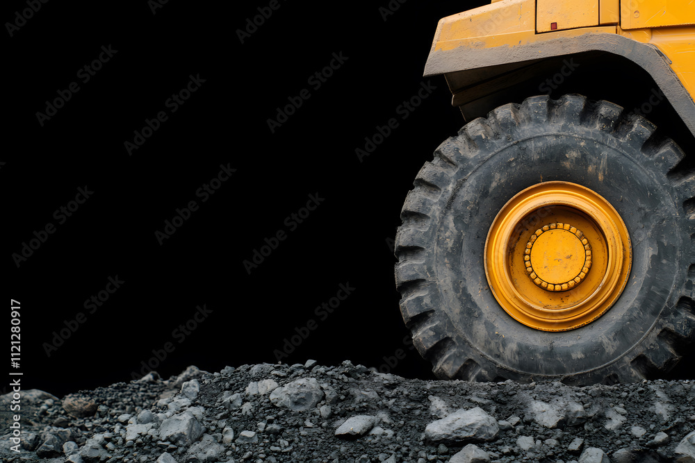 Yellow construction loader positioned on a worksite, showcasing its heavy-duty design and functionality for excavation and construction tasks Yellow construction loader positioned on a worksite, showcasing its heavy-duty design and functionality for excavation and construction tasks