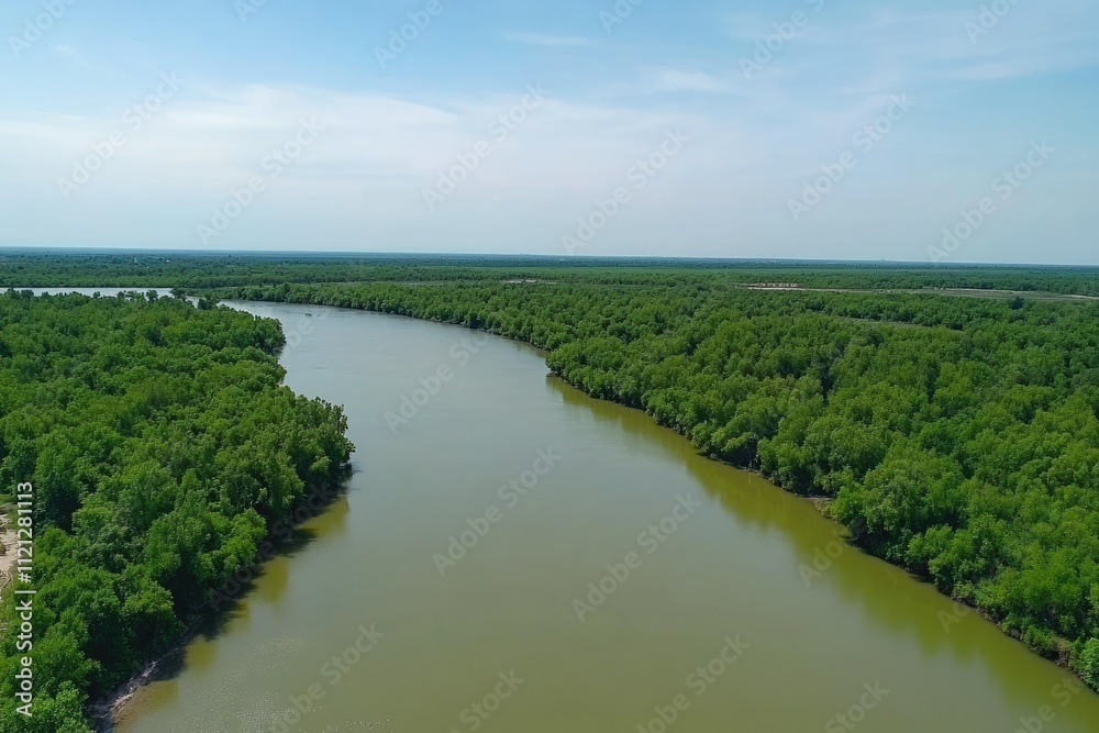 High Detail Visual of Aerial View From Drone River in the Forest, High Detail, 8K High Detail Visual of Aerial View From Drone River in the Forest, High Detail, 8K