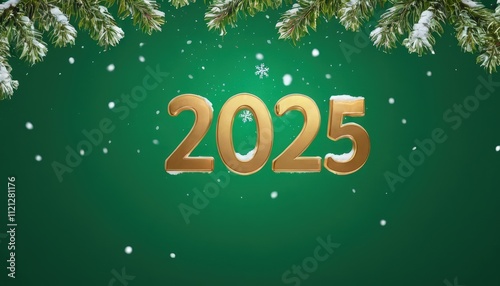 Happy new year golden 2025 design for banner, poster 13 photo