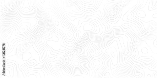 Abstract black and white topographic contours lines of mountains. Topography map art curve drawing. vector illustration.